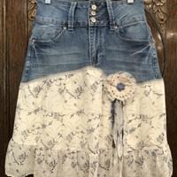Denim short skirt