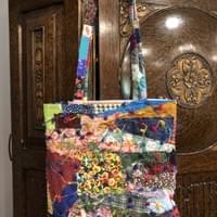 Crazy quilt style bag