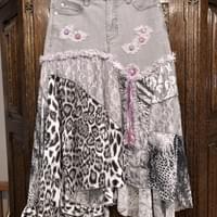 Grey Denim Skirt