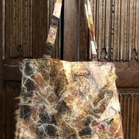 Gold and brown patchwork Bag
