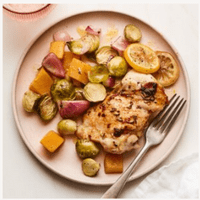 Chicken w. Squash & Sprouts