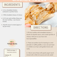 Cheesy Chipotle Chicken Tacos