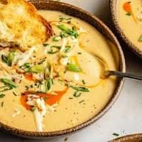 Cheddar Buffalo Cauli Soup