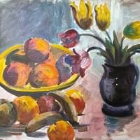 Tulipes et fruits