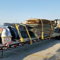 Hauling rescue supplies post Hurricane Harvey