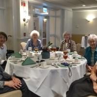 Group picture at a table