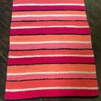 Small wool rug. Made with carpet yarn destined for the bin ...