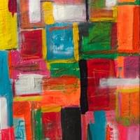 COLOUR ME HAPPY II 2024 Acrylic on canvas 180 x 90 cm
