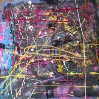 Cosmic Pulse  2025   Acryl, Wax op Canvas 160 x 160 cm