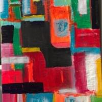 COLOUR ME HAPPY I 2024 Acrylic on canvas 180 x 90 cm