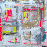 Summertime, 2024 90  x 90 cm — acrylic, oil, wax and spray on canvas 2 / 3