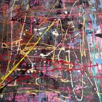 Cosmic Pulse  2025   Acryl, Wax op Canvas 160 x 160 cm