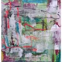 TIDES OF EMOTION: I 2025 Acrylic, ink and spray paint on canvas 40 x 40 cm