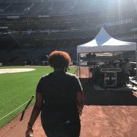 Going to soundcheck for SF Opera's Opera at the Ballpark - Oracle Arena!