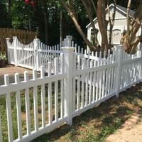 White Vinyl Picket Fence