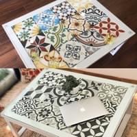 海外施工例　造作テーブル天板