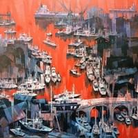 港系列__印象基隆港一景80F