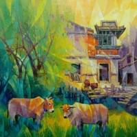 金門系列作品____小徑午後40F