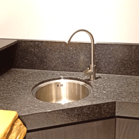 安格斯黑大理石檯面完工照