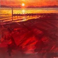 'Setting Sun, Towards Purbeck'