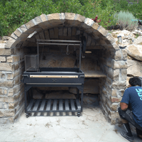 Stone, Wood Burning Grill