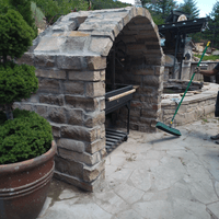 Stone, Wood Burning Grill