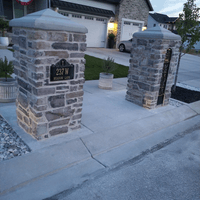 Stone Mailbox and Address