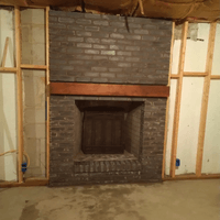 Black Brick Fireplace