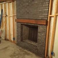 Black Brick Fireplace