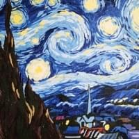 對梵谷致敬/TZUWEI CHEN (1984 -) Taiwan /  丙烯油墨，亞麻畫布 60 * 45 cm / 購藏 29800