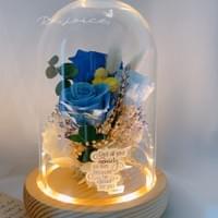 Eternal Rose Glass Dome with lamp- M - $75 (~9x12cm)