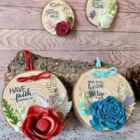 Floral Bible Quotes Ornaments