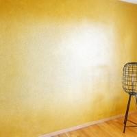 Peinture d'un mur - peinture décorative dorée -  Nasona Glass