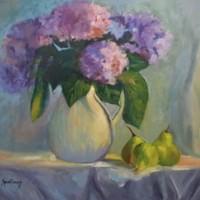 Hydrangeas and Pears
