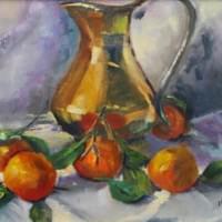 Oranges and Gold Pitcher