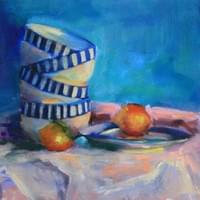 Striped Bowls and Lemon 