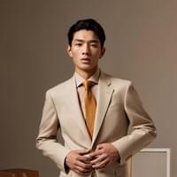 "AMEZING"  Light Kahki Suit