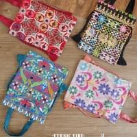 印度进口刺绣手提包