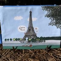 J'aime Paris Pouch 9"x6.5"