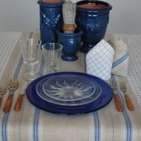 St. Malo Blue/White + Natural