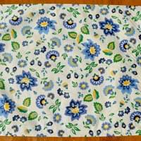 Millefleurs Blue/Creme *