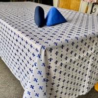 3470BW Fleur de Lys Blue/White