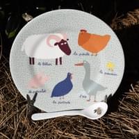 PJ9201- La Ferme Baby Plate 8"