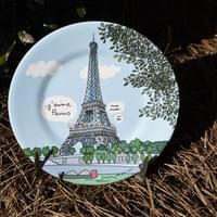 PJSB920G-J'aime Paris Plate 8"