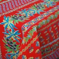 3870R-Olives & Mimosas Red