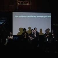 Joanna Swadling (Young Iphigénie), Alexandra Nixon (Second Priestess), Rebecca Moret (Iphigénie), Olivia Morberger (Oreste), Joanna Brooke (First Priestess), Sarah Cherlin (A Greek Woman), Ella Orehek-Coddington (A Priestess)