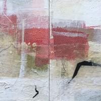 Tearoom in the cloud  12" x 24" Diptych Mixed Media