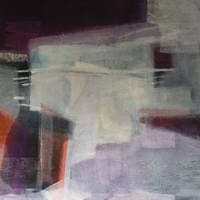 Found and Reconnected  30" x 64"  Combined Medium on Canvas : Acrylic, teabag, paper