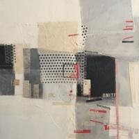 Simple Day  30" x 40"  Combined Medium on Canvas : Paper, acrylic