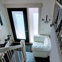 High ceiling entryway